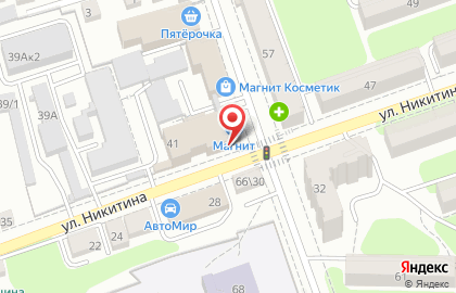 Магазин инструмента и оборудования ТМК на улице Никитина на карте