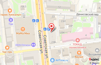 Магазин Чайный дворик в Центральном районе на карте