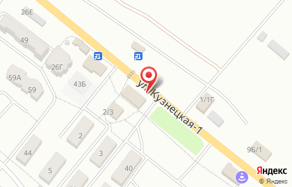 Супермаркет Магнит у дома на Кузнецкой улице на карте