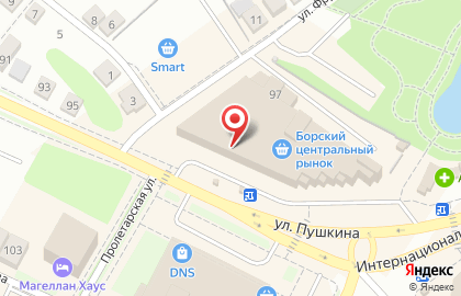 Микрофинансовая компания Срочноденьги на улице Пушкина в Бору на карте
