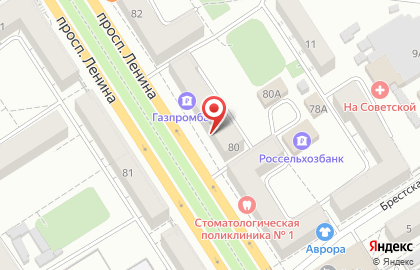 Ресторан Velvet в Октябрьском районе на карте