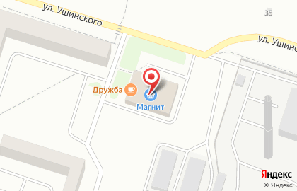 Гипермаркет Магнит на улице Ушинского на карте