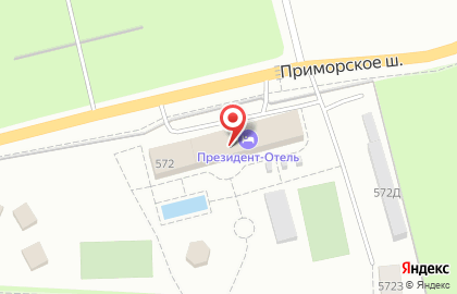 Загородный отель Президент-Отель на Приморском шоссе на карте