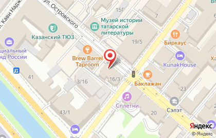 Баня Деревенька на улице Островского на карте