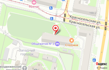Общежитие, НГТУ на Красносельской улице на карте