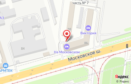 Хостел на Московском на карте