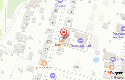 Театральный на карте