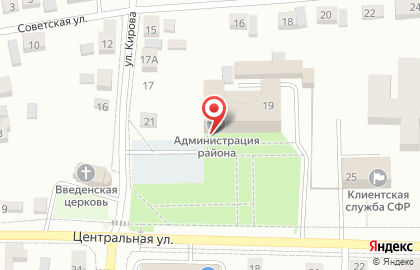 Пункт приема платежей ТелекомСервис на Центральной улице на карте
