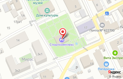 Спортивный комплекс, ст. Высокая Гора на карте