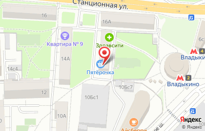 Супермаркет Пятёрочка в Москве на карте