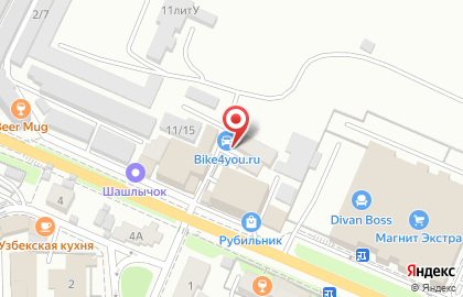 Магазин Bike4you.ru на улице Энергетиков на карте