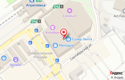 Сеть салонов оптики Айкрафт в ТЦ Мелодия на карте