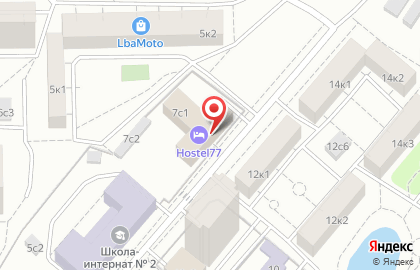 Общежитие Hostel77 в Большом Коптевском проезде на карте