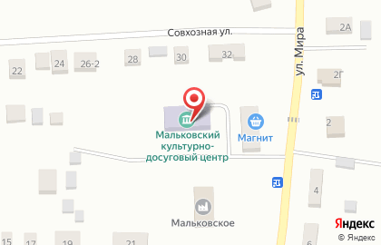 Мальковский сельский клуб на карте