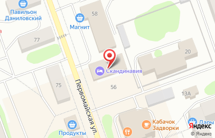 Отель Скандинавия в Кандалакше на карте