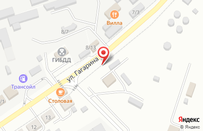 Кафе быстрого питания Chuck Land на улице Гагарина на карте