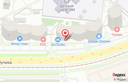 Магазин автозапчастей Авто3н на улице Юлиуса Фучика на карте