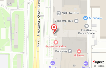 Цветочный магазин АртФлора на проспекте Народного Ополчения на карте