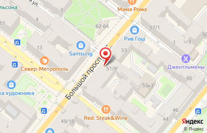 Салон французского постельного белья и мебели Yves Delorme в Петроградском районе на карте