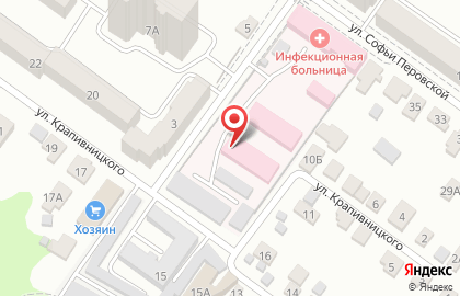 Больница Брянская областная инфекционная больница на улице Софьи Перовской на карте
