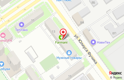 Аптека Farmani на улице Юлиуса Фучика на карте