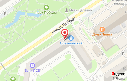 Салон-магазин Триколор ТВ в Олимпийском микрорайоне на карте