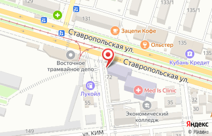 Южный институт менеджмента на Ставропольской улице на карте