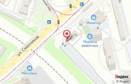 Шиномонтажная мастерская Первая колесная на улице Смазчиков на карте