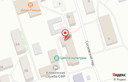 Автомагазин Ладья в Сосновском переулке на карте