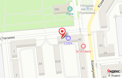 Продовольственный магазин на Коммунистической улице на карте