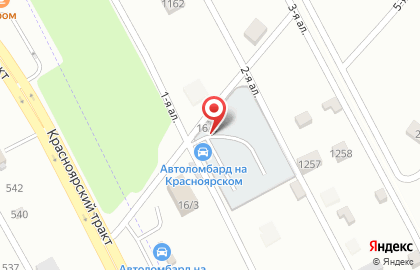 Автостоянка в Омске на карте