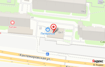ОАО Банкомат, МОСКОВСКИЙ КРЕДИТНЫЙ БАНК на Кантемировской улице на карте