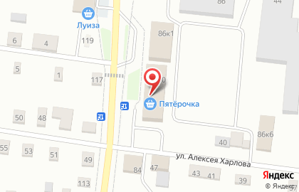 Супермаркет Пятёрочка на улице Ленина, 86 к 10 на карте