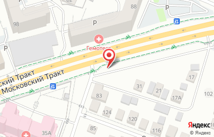 Киоск по продаже цветов на Московском тракте на карте