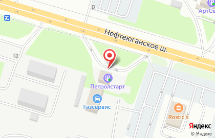 АЗС Петролстарт в Северном промышленном районе на карте