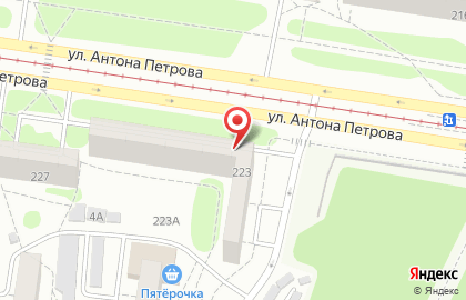 Твой путь на улице Антона Петрова на карте