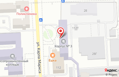 Центр дополнительного образования на улице Карла Маркса на карте