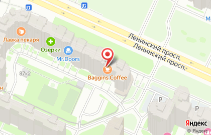 Пиццерия Ямм Пицца на метро Проспект Ветеранов на карте