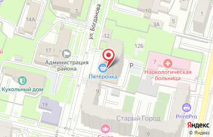 Супермаркет Пятёрочка в Первомайском районе на карте