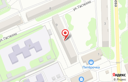 Рыбак на улице Гастелло на карте