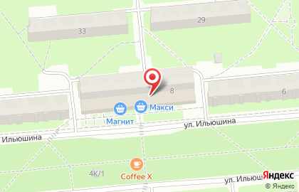 Макси на улице Ильюшина на карте