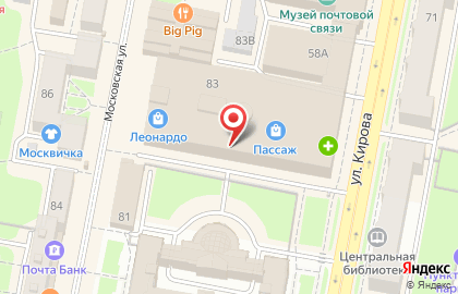 Ювелирный салон Малахитовая шкатулка на Московской улице на карте