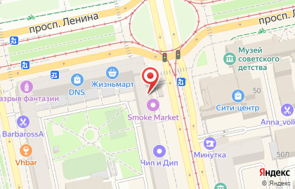 Магазин Табак Плюс в Октябрьском районе на карте