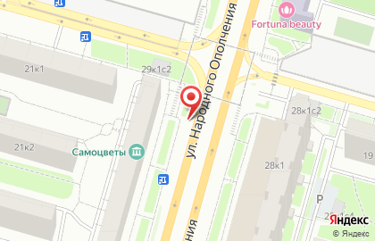 Мосгортранс на улице Народного Ополчения на карте