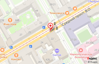 Салон цветов Империя роз в Василеостровском районе на карте