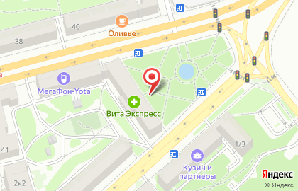 Южный двор на проспекте Ленина на карте