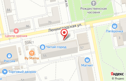 Лесна на улице Ленинградской на карте