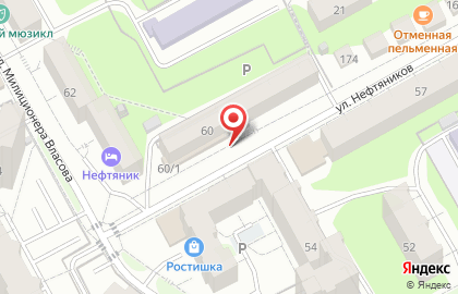 Супермаркет Магнит в Индустриальном районе на карте