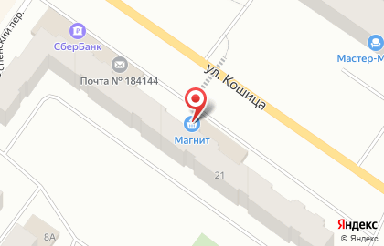 Супермаркет Магнит в Мурманске на карте