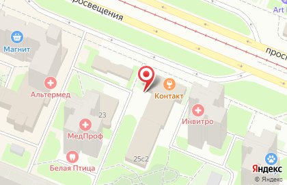 Невские Берега на улице Просвещения на карте
